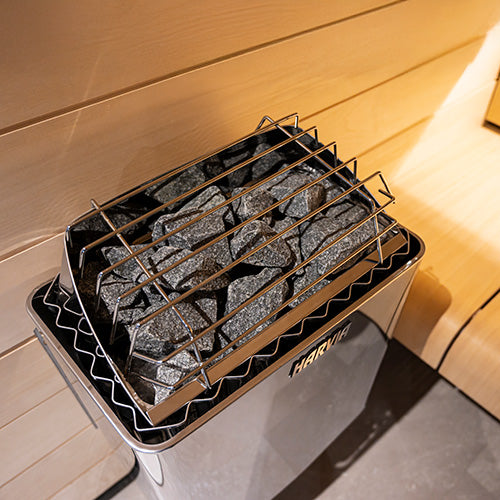 Harvia KIP 80B 8 kW Stainless Steel Electric Sauna Heater with Built‑In Controls