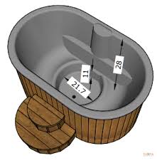 SaunaLife Model S2B – 2‑Person Hot & Cold Immersion Tub (Black Thermo‑Pine)