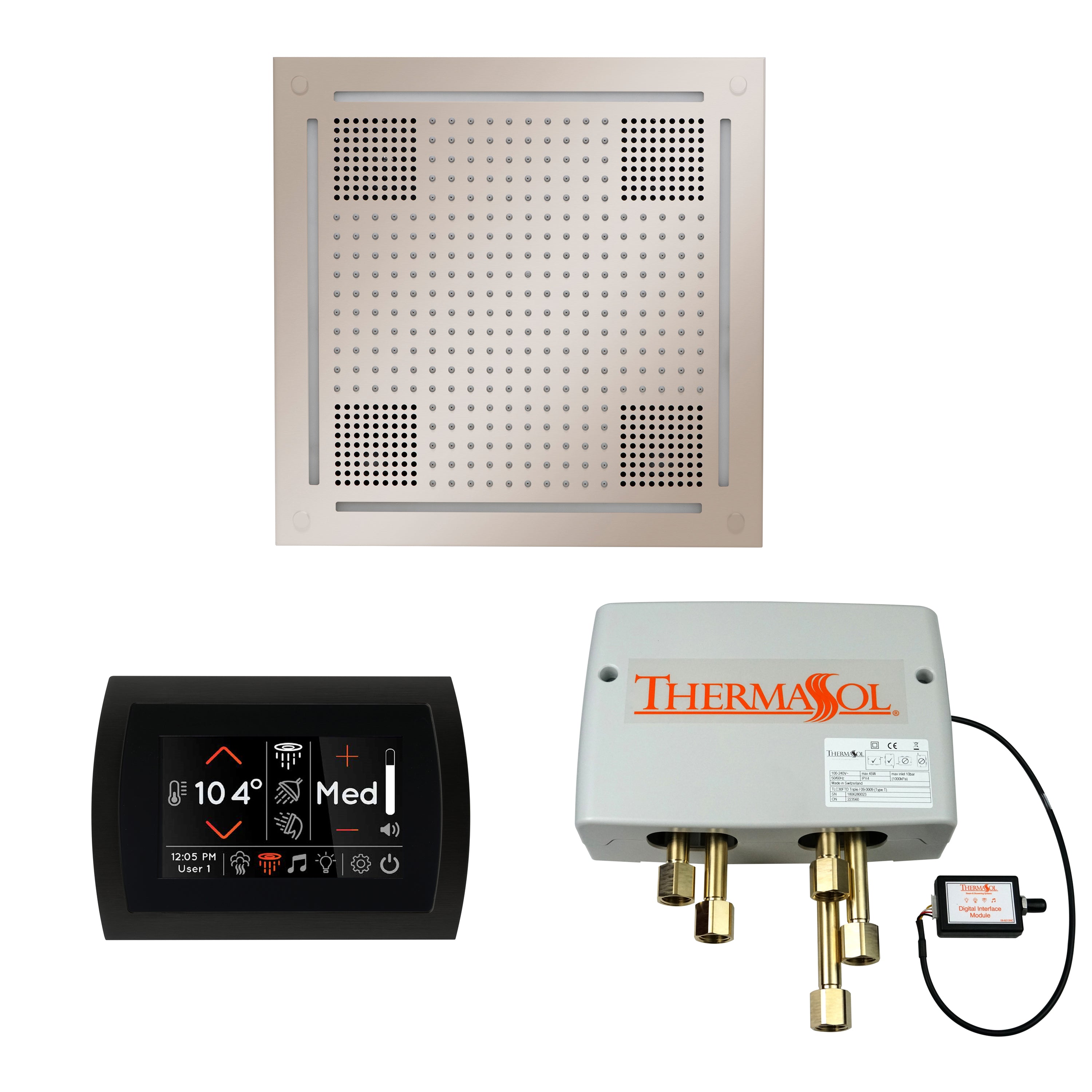 ThermaSol WHSPSS Wellness Shower Package – SignaTouch + HydroVive 18 + Digital Valve