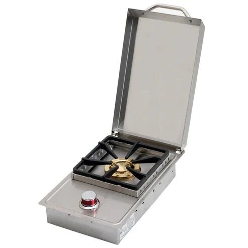 Cal Flame Carmel Q870 Outdoor Kitchen Island – Premium Stainless Steel BBQ Island with Side Burner and Refrigerator-Cal Flame-InHouse Wellness