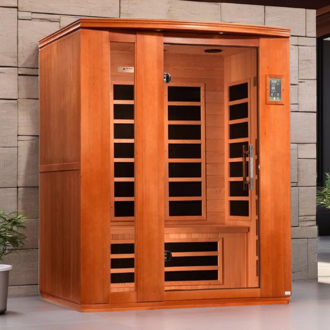 Dynamic Lugano 3-Person Ultra Low EMF FAR Infrared Sauna – Canadian Hemlock-Dynamic Saunas-InHouse Wellness
