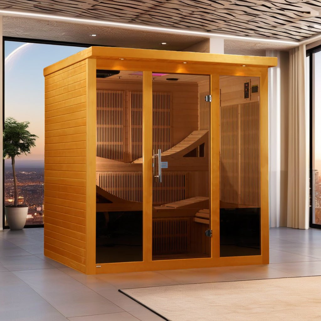 Dynamic Monaco 6-person Ultra Low EMF (Under 3MG) FAR Infrared Sauna-Dynamic Saunas-InHouse Wellness