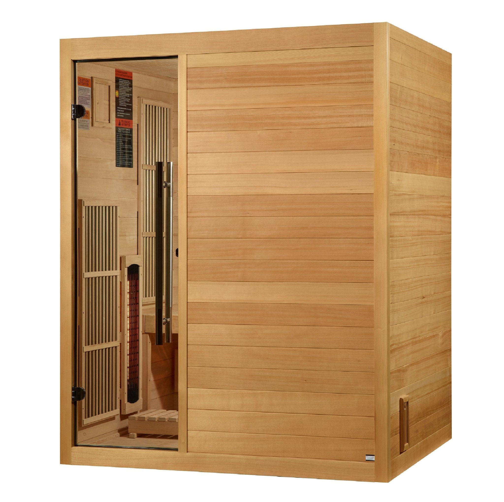 Golden Designs 2025 Soria 3-Person Hybrid Sauna – Full Spectrum Infrared & Harvia Stove-Golden Designs Inc-InHouse Wellness