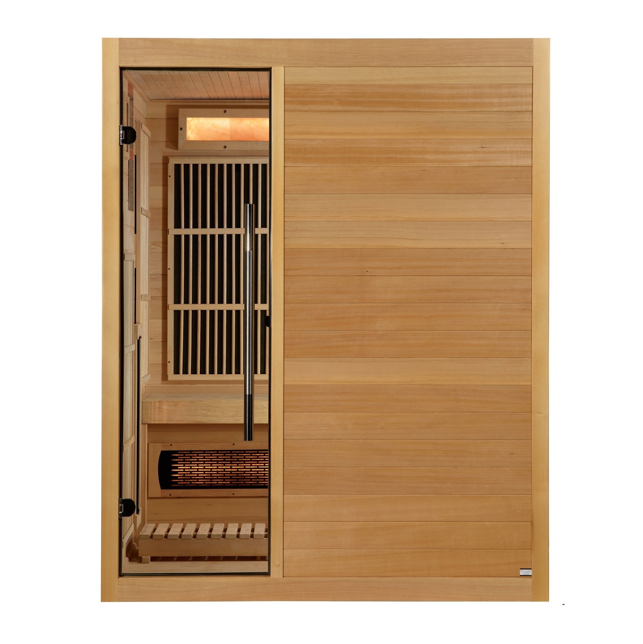 Golden Designs 2025 Soria 3-Person Hybrid Sauna – Full Spectrum Infrared & Harvia Stove-Golden Designs Inc-InHouse Wellness