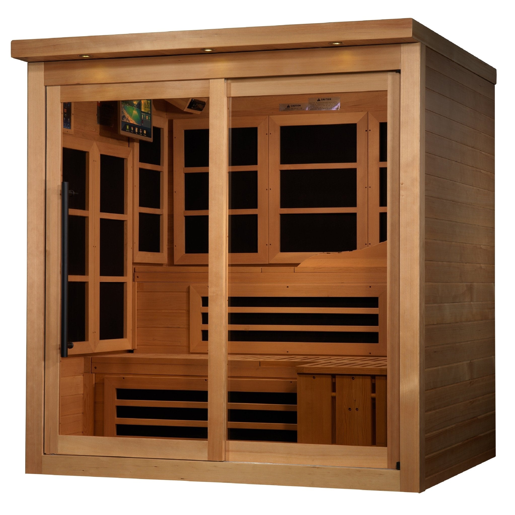Golden Designs Monaco Limited Edition GDI-6996-02 Near Zero EMF 6-Person FAR Infrared Sauna-Golden Designs Inc-InHouse Wellness