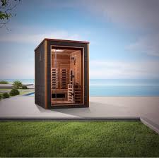 Golden Designs Nora 2-Person Outdoor Hybrid Sauna – Premium Canadian Hemlock Wood Construction with Carbon Heating Panels-Golden Designs Inc-InHouse Wellness
