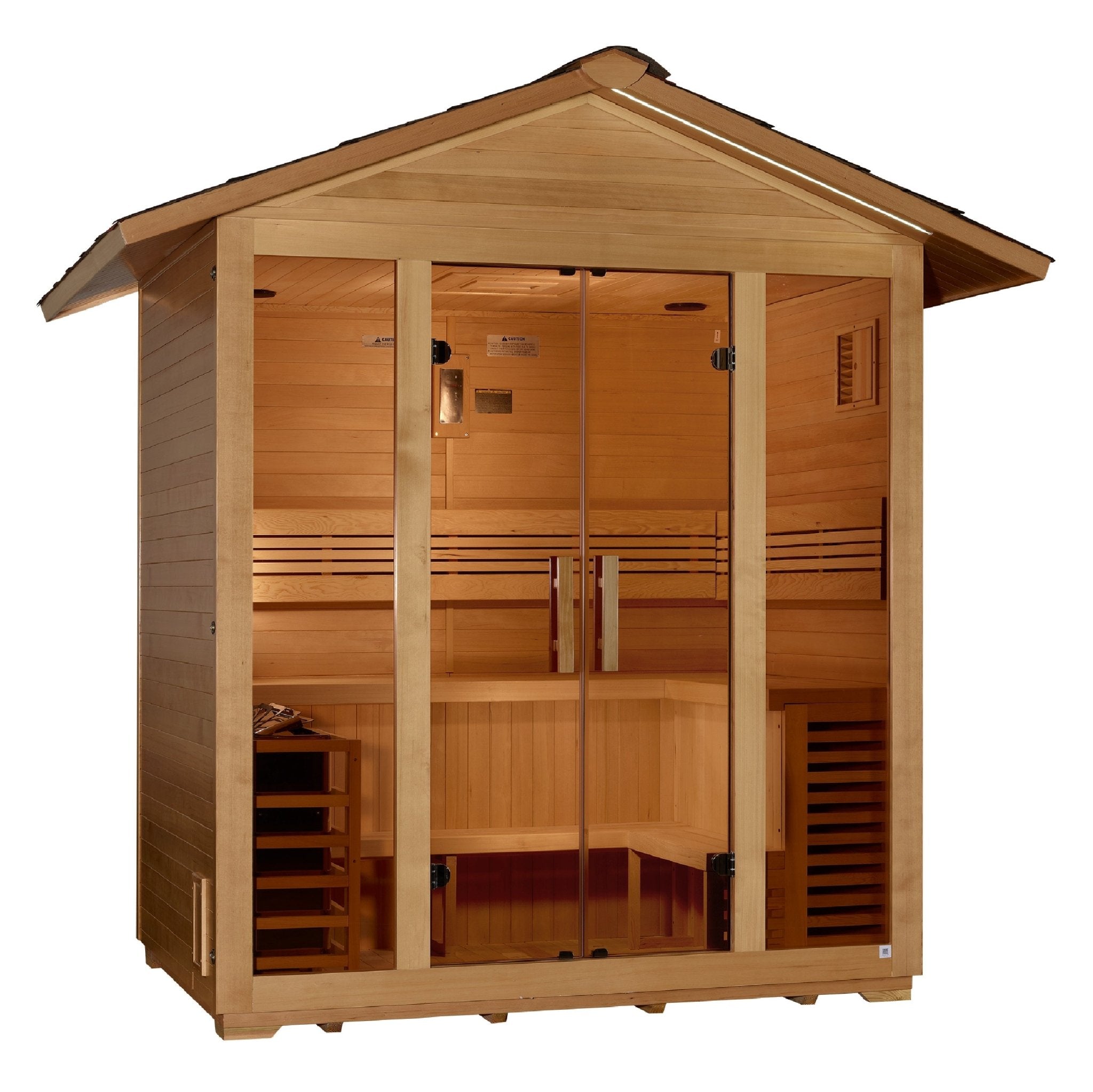 Golden Designs "Vorarlberg" 5-Person Traditional Outdoor Sauna - Canadian Hemlock-Golden Designs Inc-InHouse Wellness