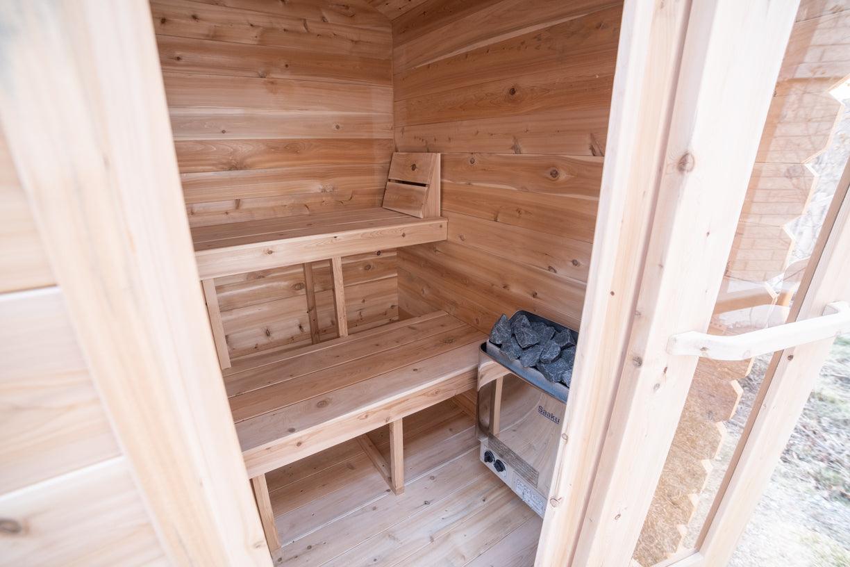 LeisureCraft Granby 2-3 Person Outdoor Sauna – Premium Cedar Cabin Design-Dundalk Leisurecraft-InHouse Wellness