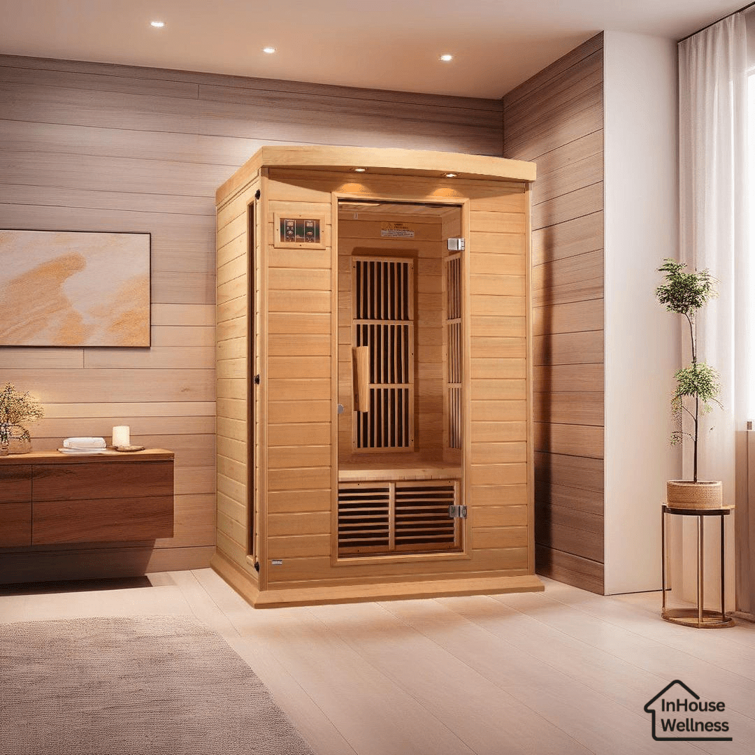 Maxxus Low EMF FAR Infrared Sauna – Canadian Hemlock – 2-Person Capacity-Maxxus-InHouse Wellness