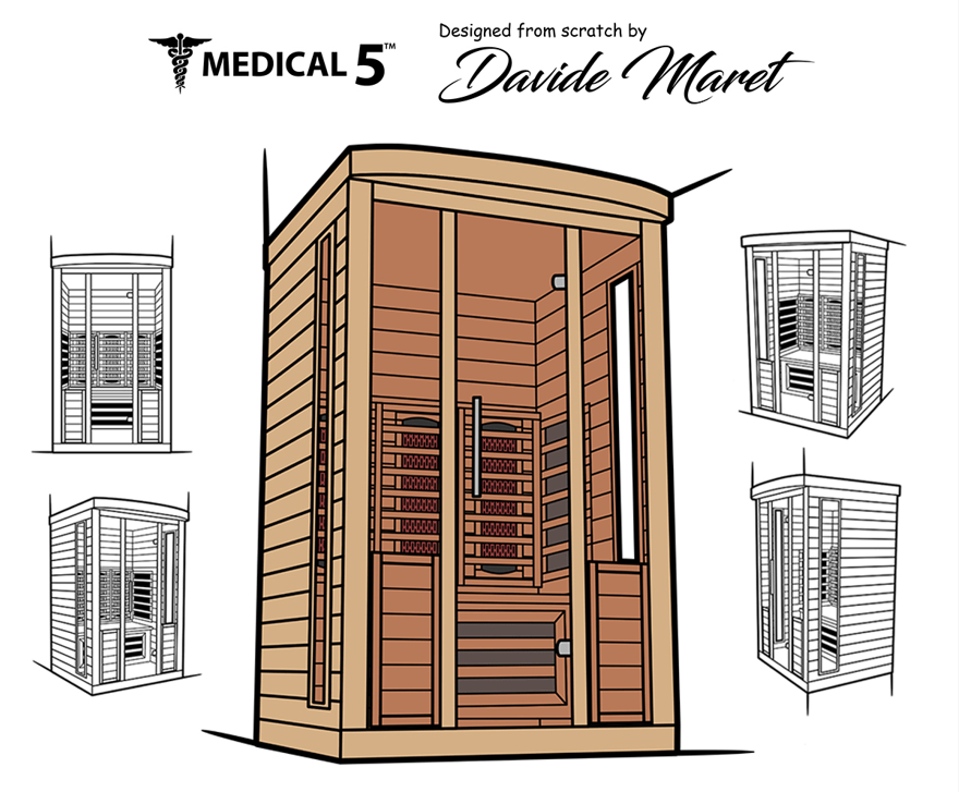 Medical 5 Infrared Sauna - 3-Person Full Spectrum with Advanced Health Features-Medical Saunas-InHouse Wellness