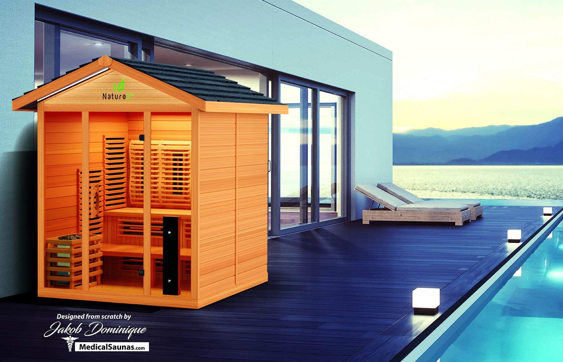 Nature 8 Plus Medical Sauna | 4-6 Person Indoor & Outdoor Full Spectrum Sauna-Medical Saunas-InHouse Wellness