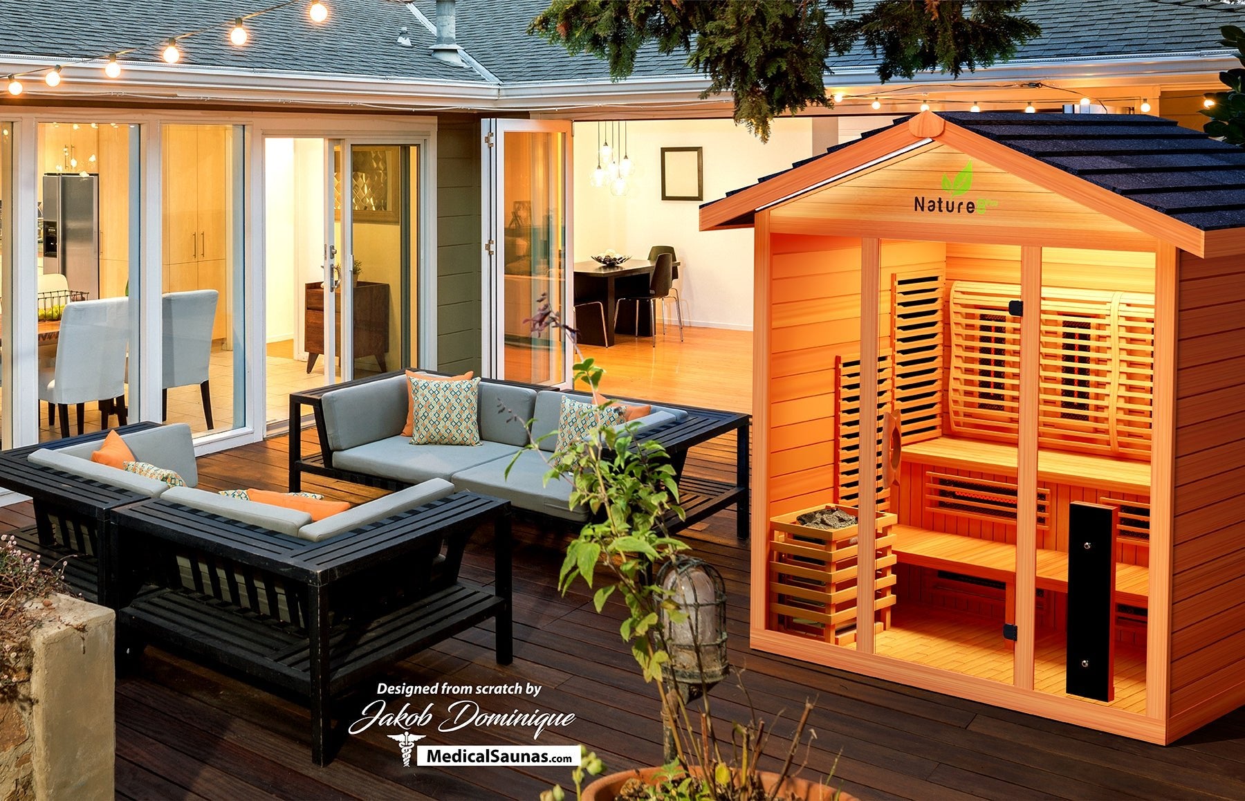 Nature 8 Plus Medical Sauna | 4-6 Person Indoor & Outdoor Full Spectrum Sauna-Medical Saunas-InHouse Wellness