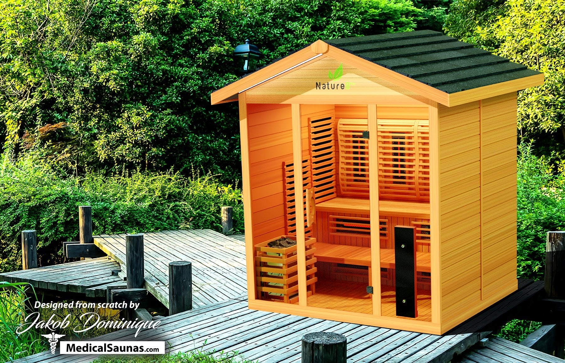 Nature 8 Plus Medical Sauna | 4-6 Person Indoor & Outdoor Full Spectrum Sauna-Medical Saunas-InHouse Wellness