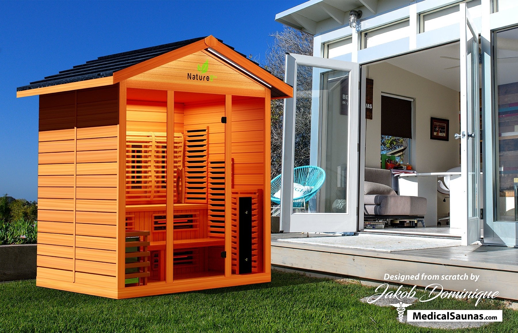 Nature 8 Plus Medical Sauna | 4-6 Person Indoor & Outdoor Full Spectrum Sauna-Medical Saunas-InHouse Wellness