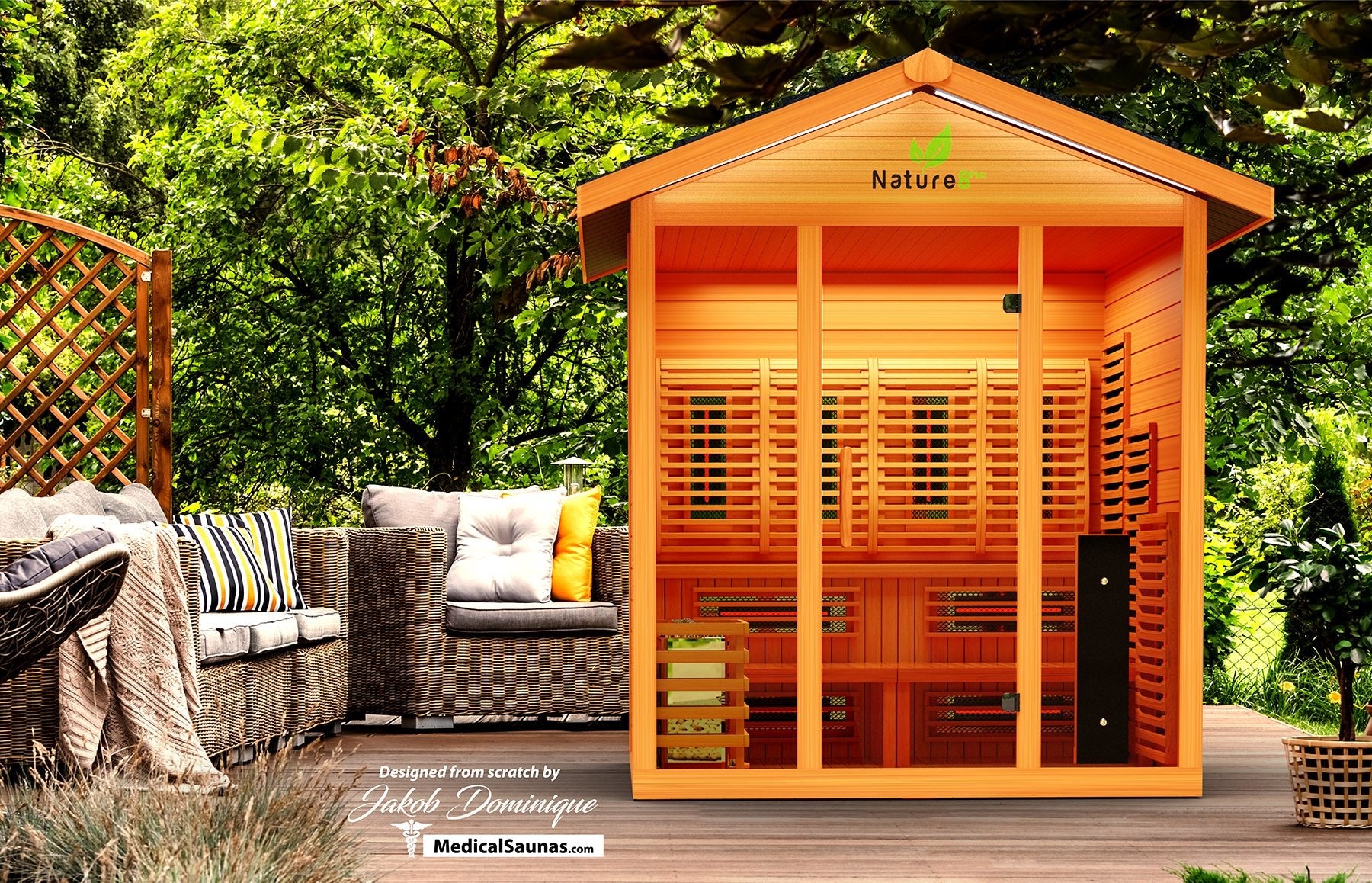 Nature 8 Plus Medical Sauna | 4-6 Person Indoor & Outdoor Full Spectrum Sauna-Medical Saunas-InHouse Wellness
