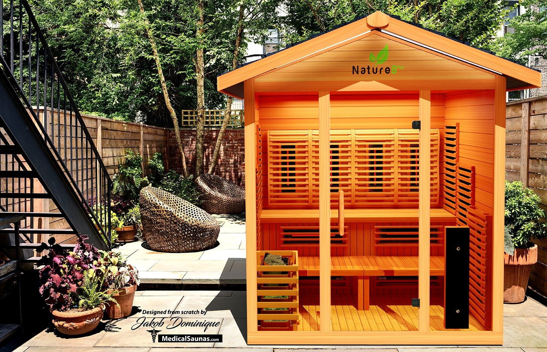 Nature 8 Plus Medical Sauna | 4-6 Person Indoor & Outdoor Full Spectrum Sauna-Medical Saunas-InHouse Wellness