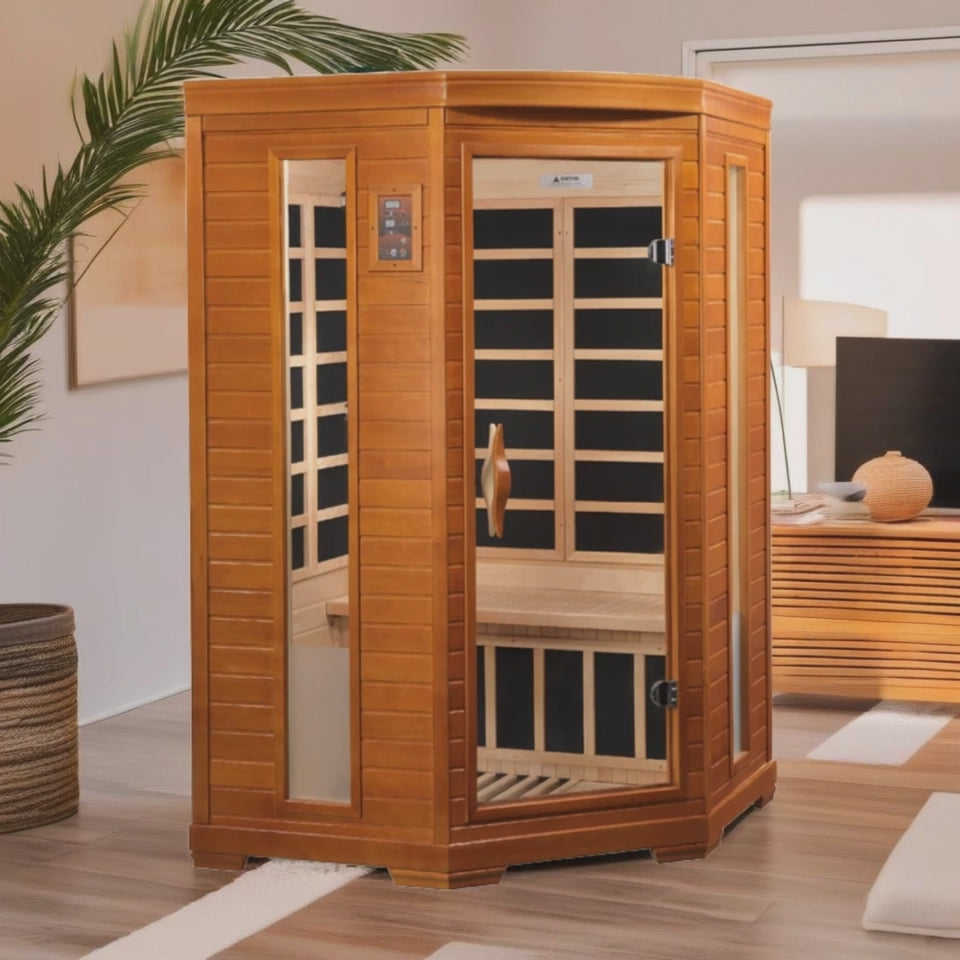Dynamic Heming Elite 2-Person Corner Ultra Low EMF FAR Infrared Sauna