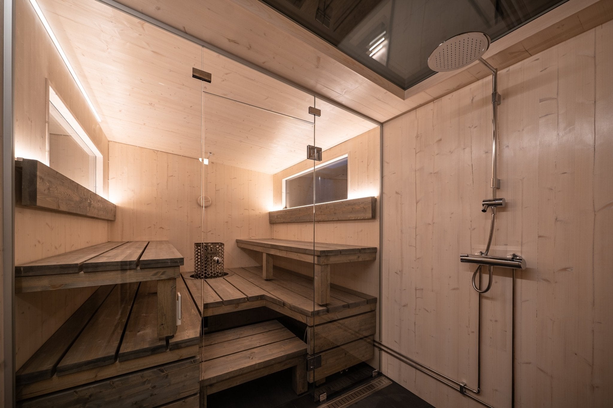 Ripavi Sointu Finnish Outdoor Sauna – Luxury 8-Person Sauna with Shower & Skylight-Ripavi-InHouse Wellness