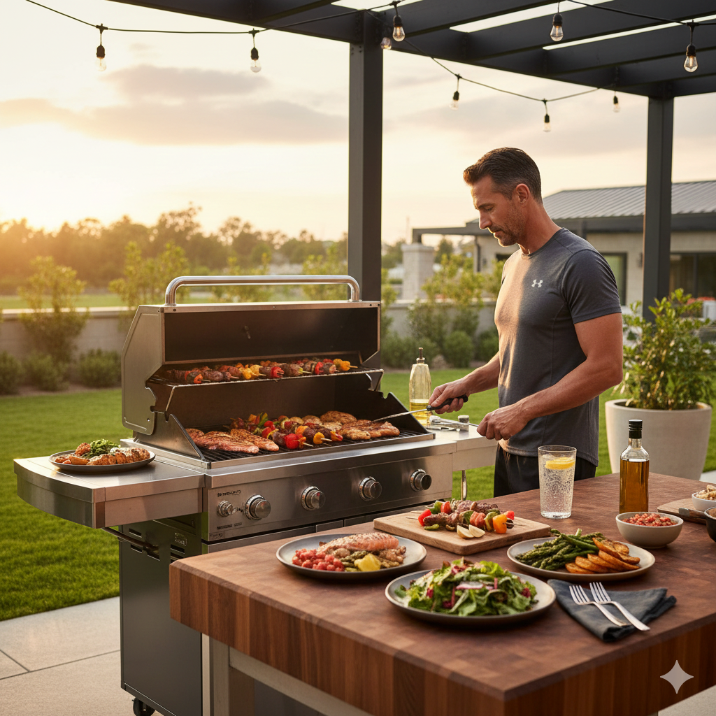 man-grilling-outside