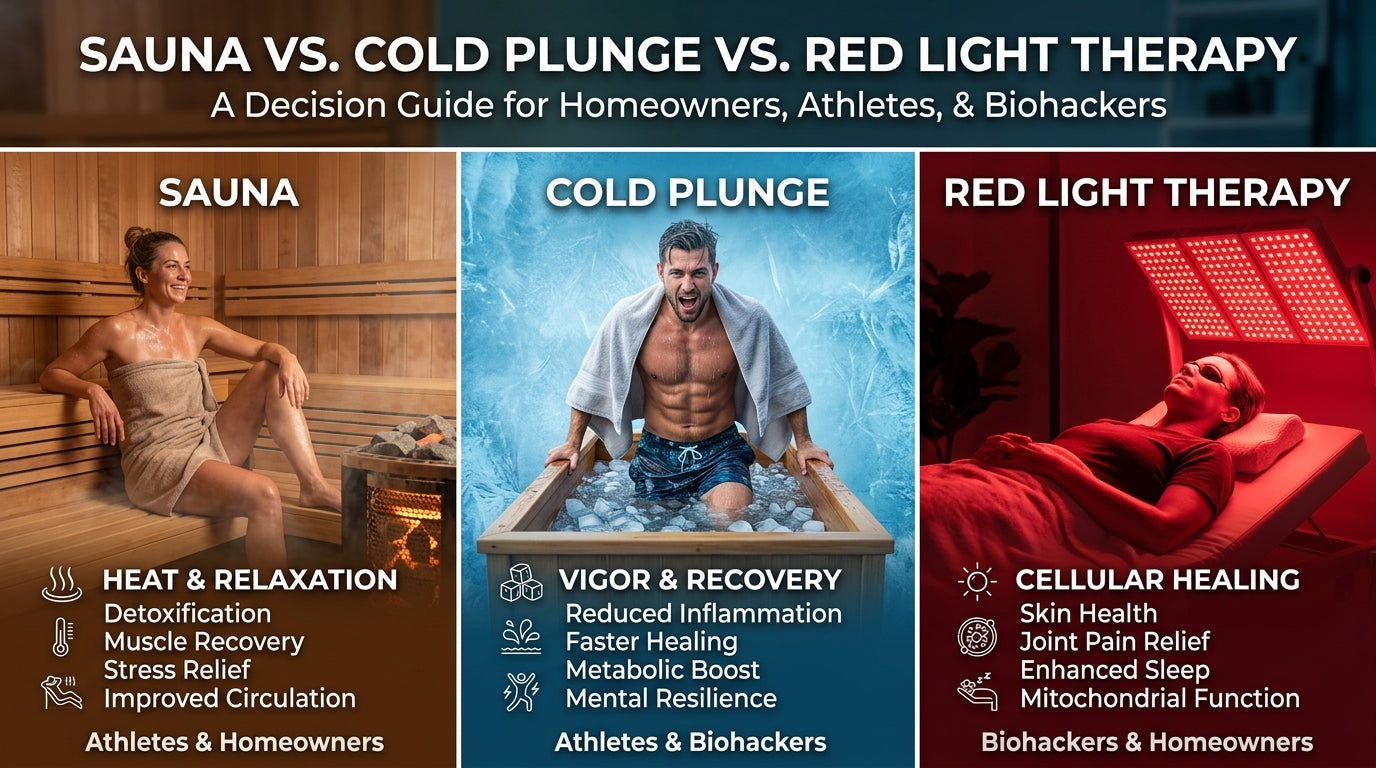 Sauna vs. Cold Plunge vs. Red Light Therapy: A Decision Guide