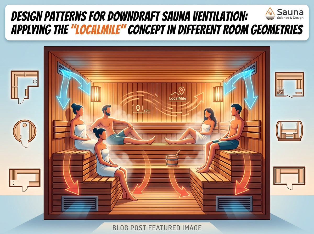 Design Patterns for Downdraft Sauna Ventilation: Applying the & LocalMile &  Concept in Different Room Geometries