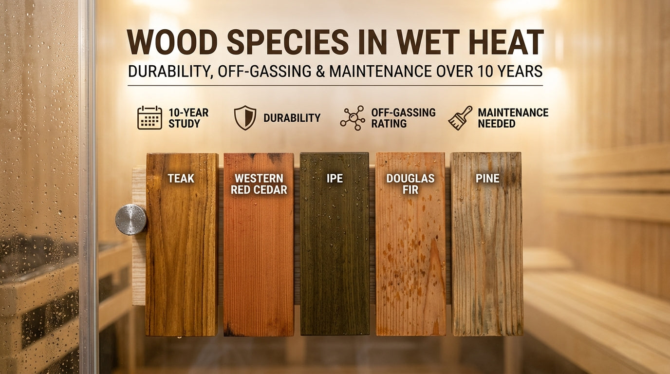 Wood Species in Wet Heat: Durability, Off-Gassing &amp; Maintenance Over 10 Years