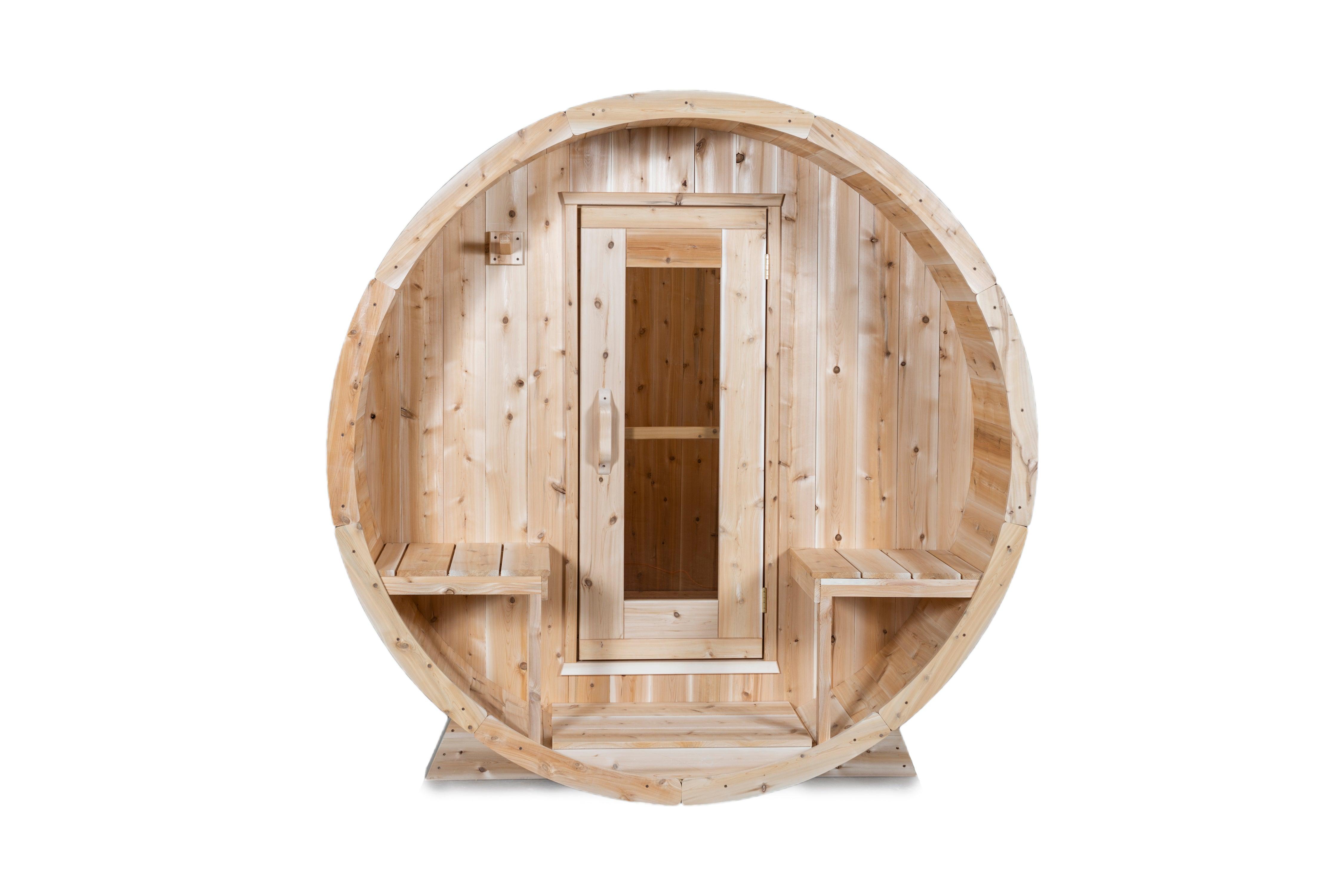 LeisureCraft Serenity Barrel Sauna – Fits 3-4 People