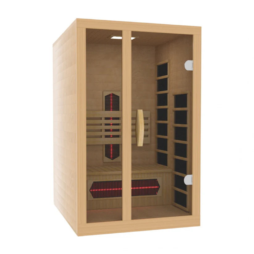 Dynamic Saunas DYN-6119-03 FS Gracia 1 2 Person Full Spectrum Near Zero EMF Far Infrared Sauna