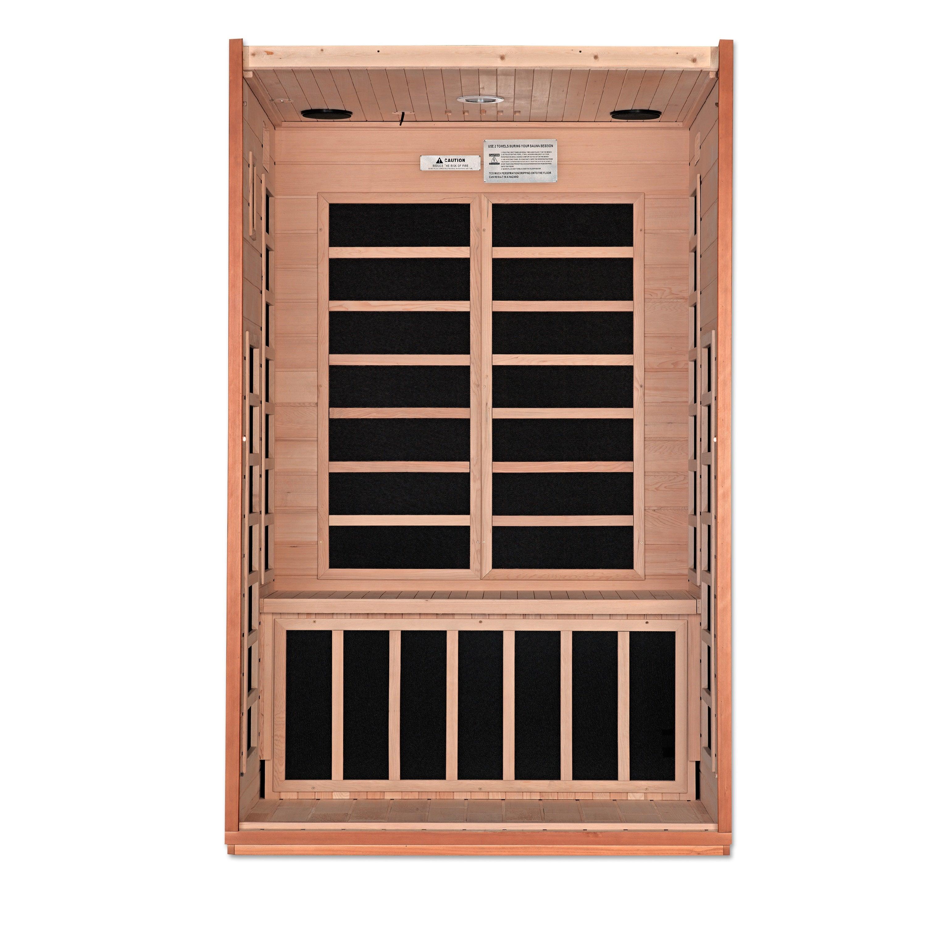 Dynamic Saunas Cardoba 2-Person Ultra Low EMF FAR Infrared Sauna