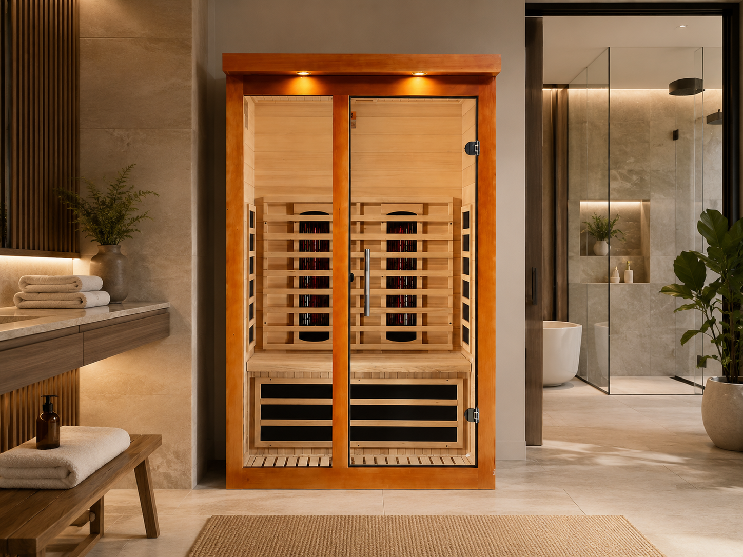 Dynamic Llumeneres DYN-6215-03 FS Full Spectrum Near Zero EMF 2 Person Sauna