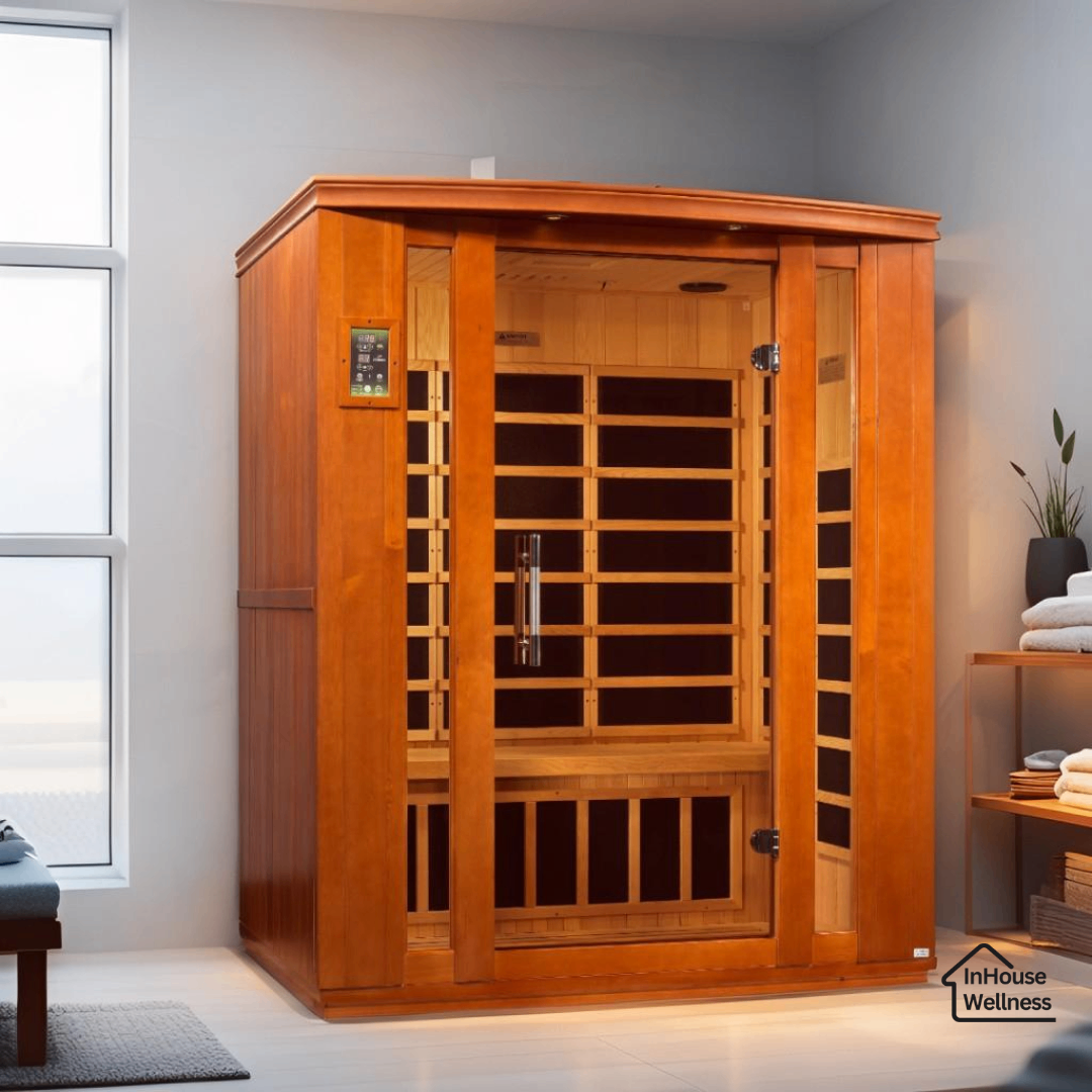Dynamic Bellagio  3 Person Indoor Far Infrared Sauna – Canadian Hemlock, Bluetooth