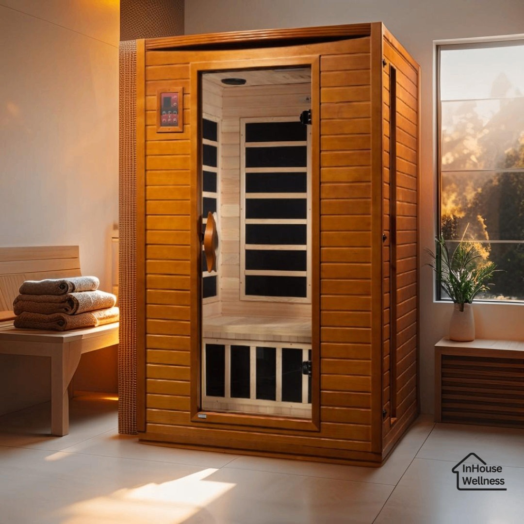 Dynamic "Versailles Elite" 2 Person Infrared Sauna – Canadian Hemlock, Bluetooth, Low EMF Panels, Chromotherapy