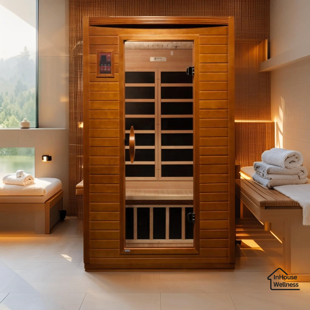 Dynamic "Versailles Elite" 2 Person Infrared Sauna – Canadian Hemlock, Bluetooth, Low EMF Panels, Chromotherapy