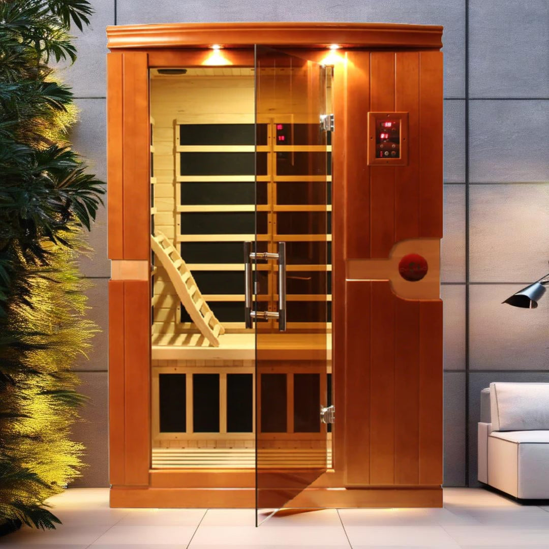 Luxury Infrared Dynamic Sauna for 2 – Low EMF, Red Light Therapy, Bluetooth Speakers - Venice Edition