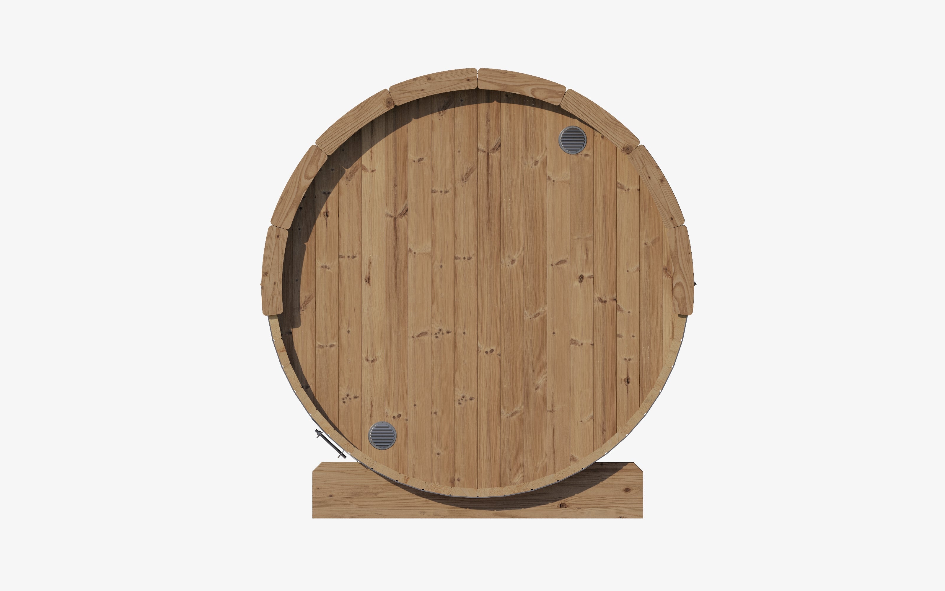 SaunaLife Model E8G Outdoor Barrel Sauna with Glass Front