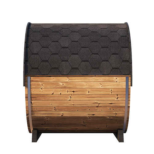 SaunaLife Ergo Elegance Series | Glass Front | 79"L x 91"D | 6-Person Outdoor Sauna