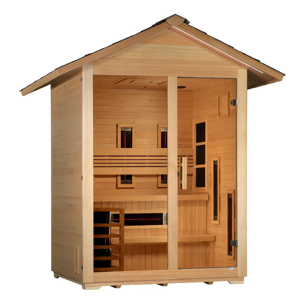 Golden Designs Carinthia GDI-8123-01 Outdoor Hybrid Sauna with 8.0 kW Stove (3 Person)