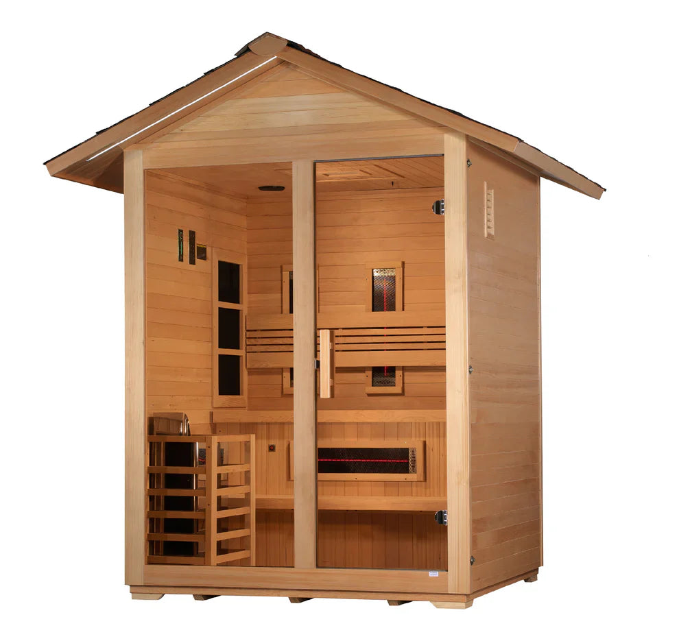 Golden Designs Carinthia GDI-8123-01 Outdoor Hybrid Sauna with 8.0 kW Stove (3 Person)