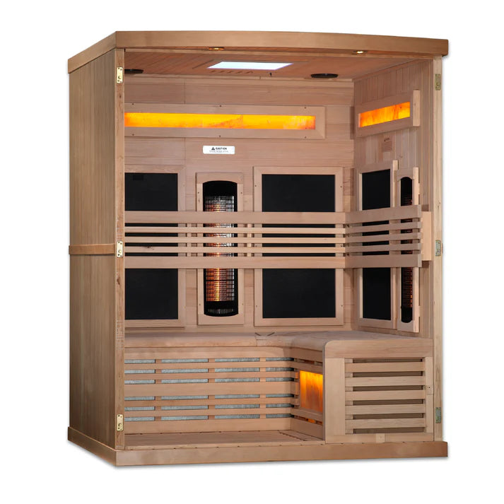Golden Designs GDI-8230-01 Full Spectrum Himalayan Salt Bar 3 Person Sauna, image 5 of 5