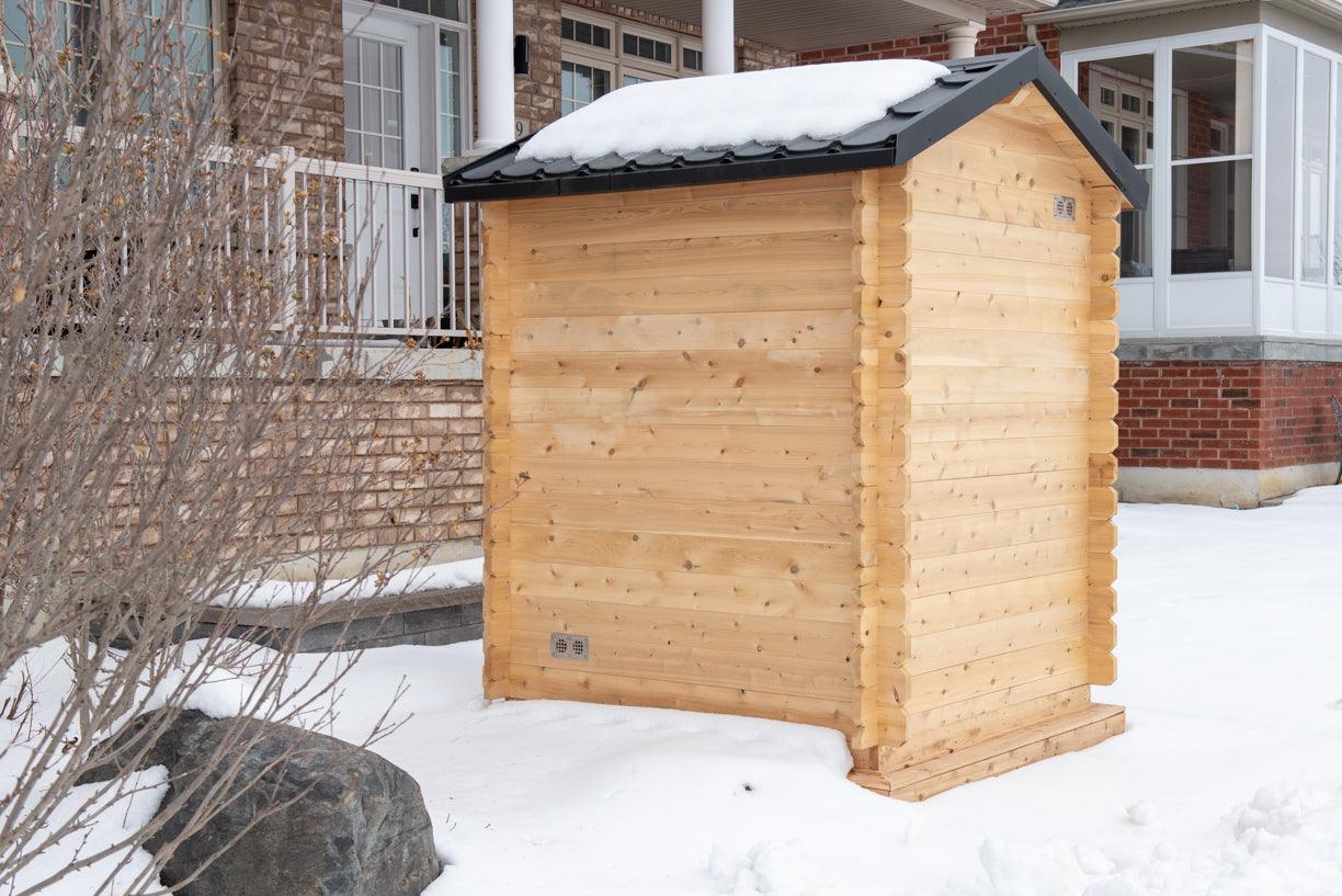 LeisureCraft Granby 2-3 Person Outdoor Sauna – Premium Cedar Cabin Design