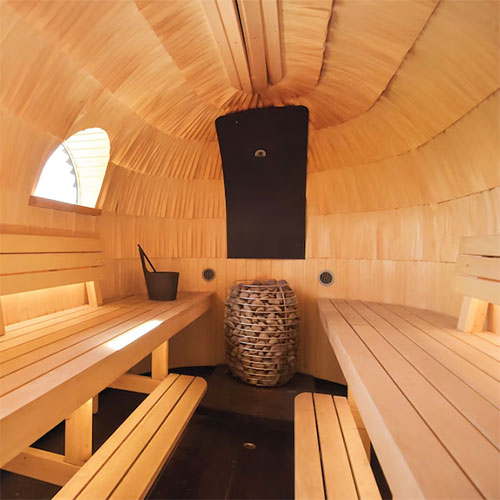 HUUM HIVE 12 Electric Sauna Heater – Floor Standing Stainless Steel Design