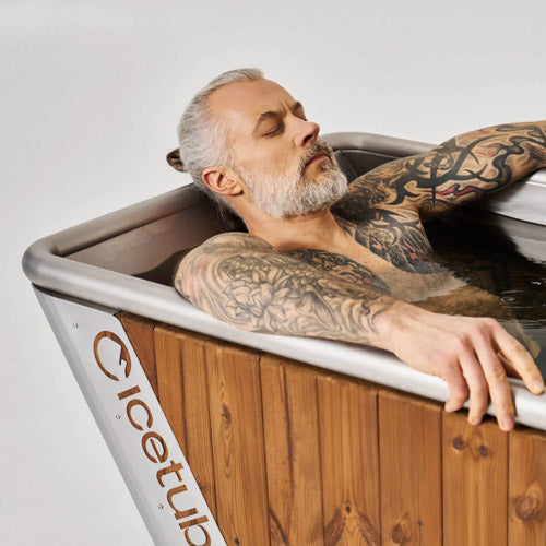 Icetubs IceBath 2.18 kW Thermowood Stainless Cold Therapy Bath 89 in