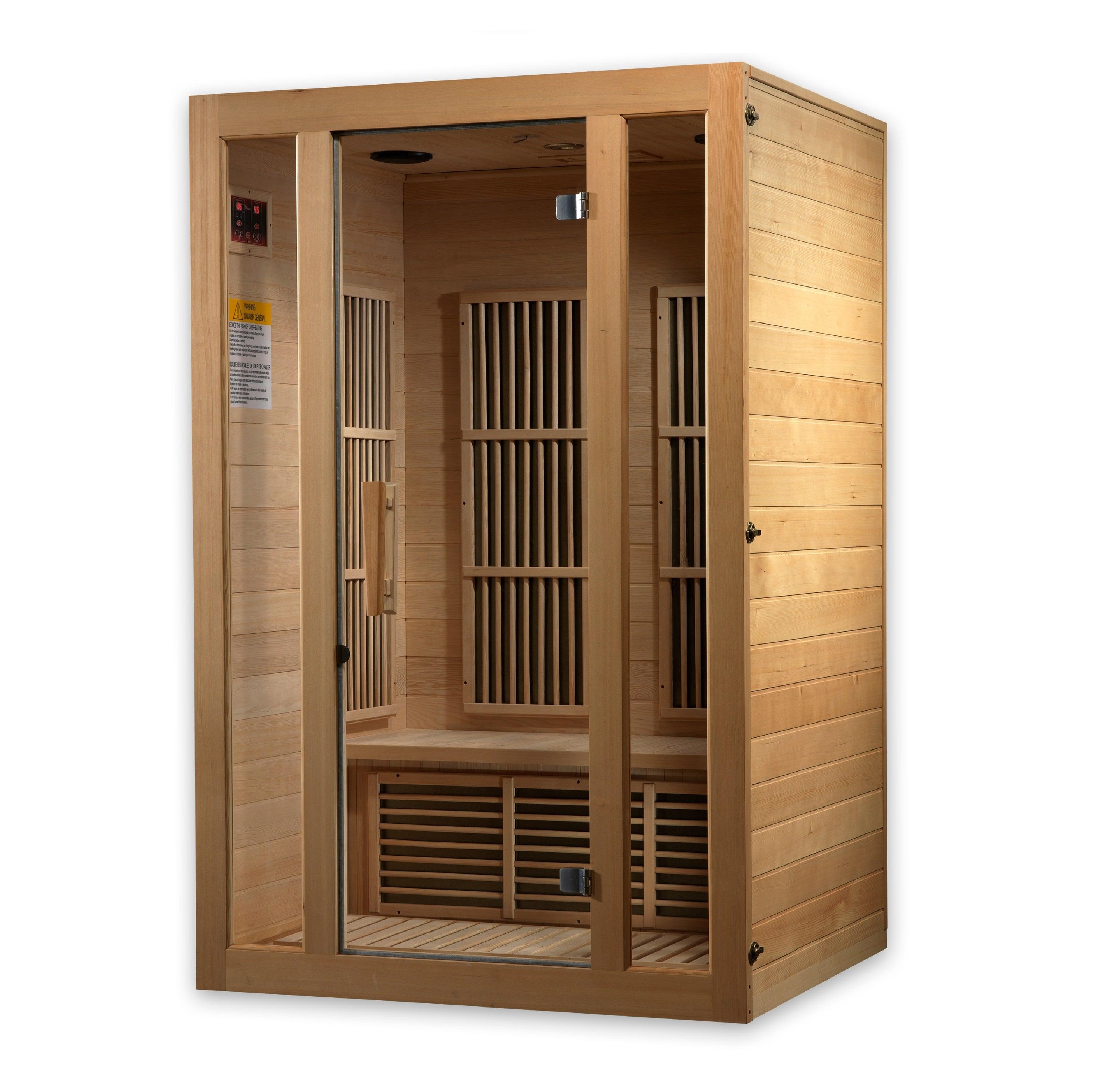 Maxxus Seattle 2-Person Infrared Sauna – Low EMF, Bluetooth Speakers, Red Light Therapy