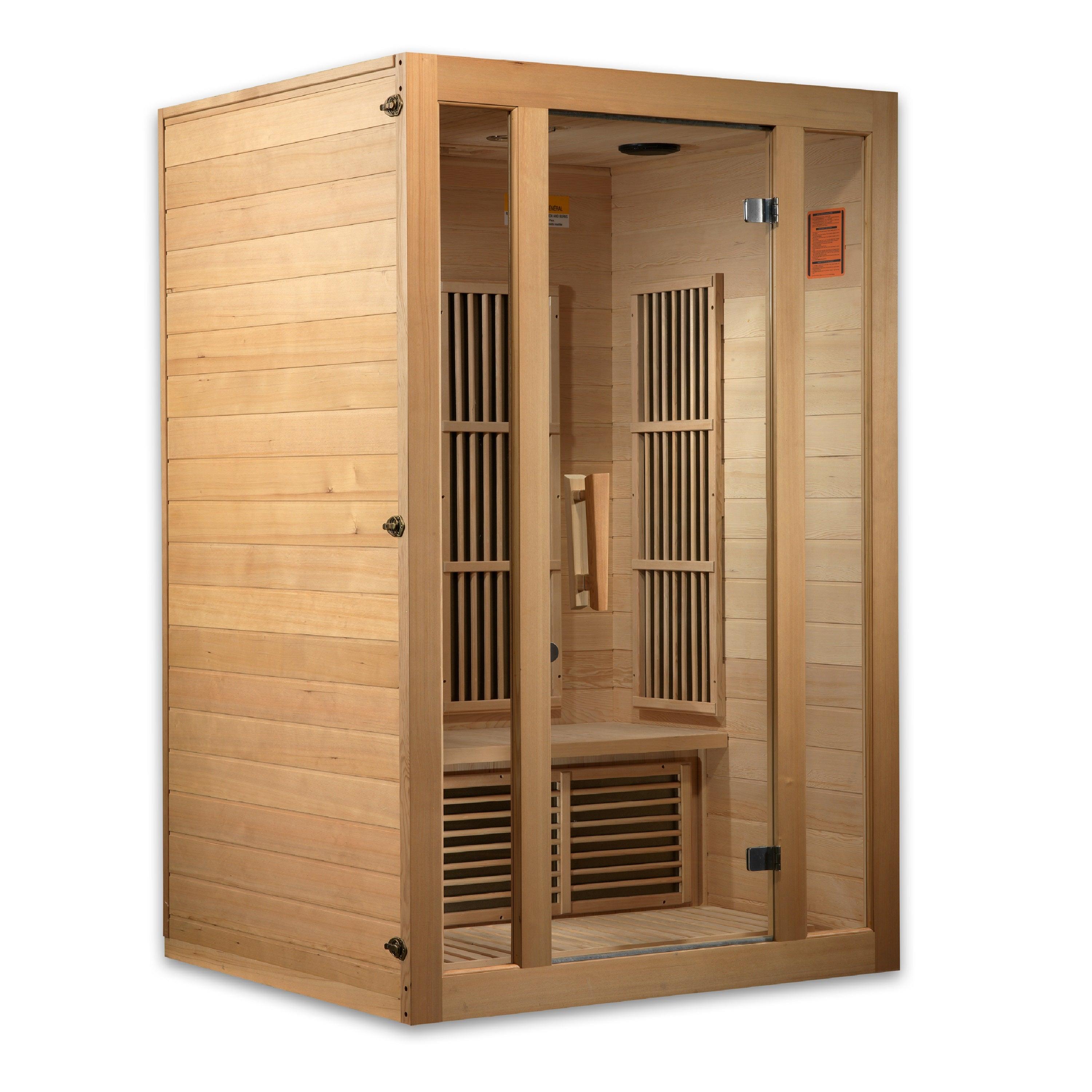 Maxxus Seattle 2-Person Infrared Sauna – Low EMF, Bluetooth Speakers, Red Light Therapy