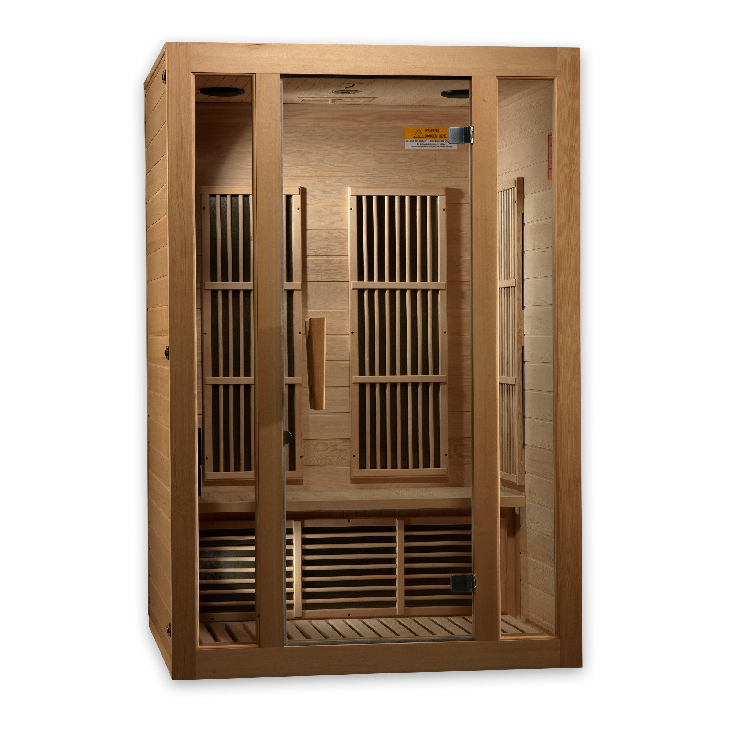 Maxxus Seattle 2-Person Infrared Sauna – Low EMF, Bluetooth Speakers, Red Light Therapy