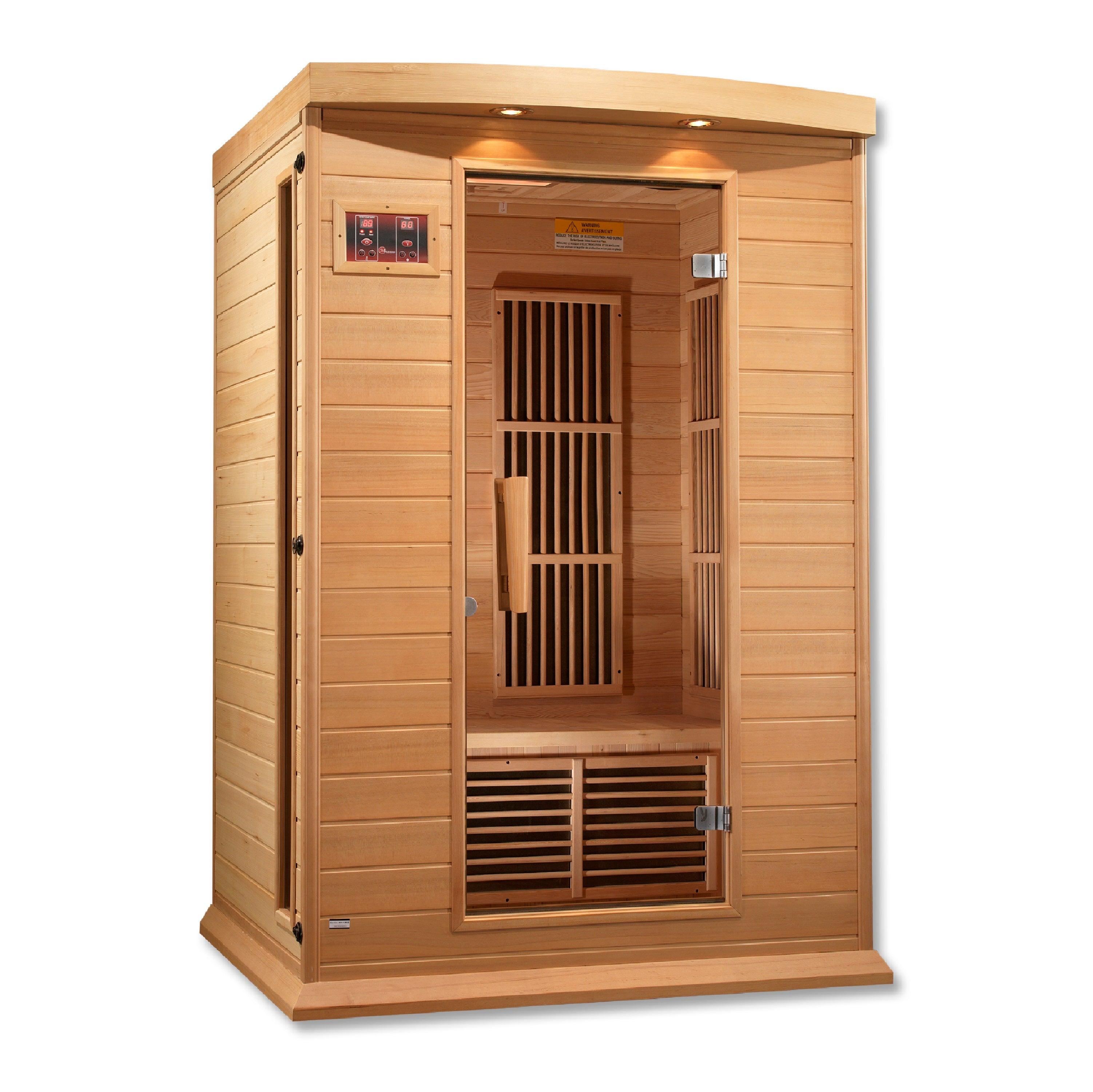 Maxxus Low EMF FAR Infrared Sauna – Canadian Hemlock – 2-Person Capacity