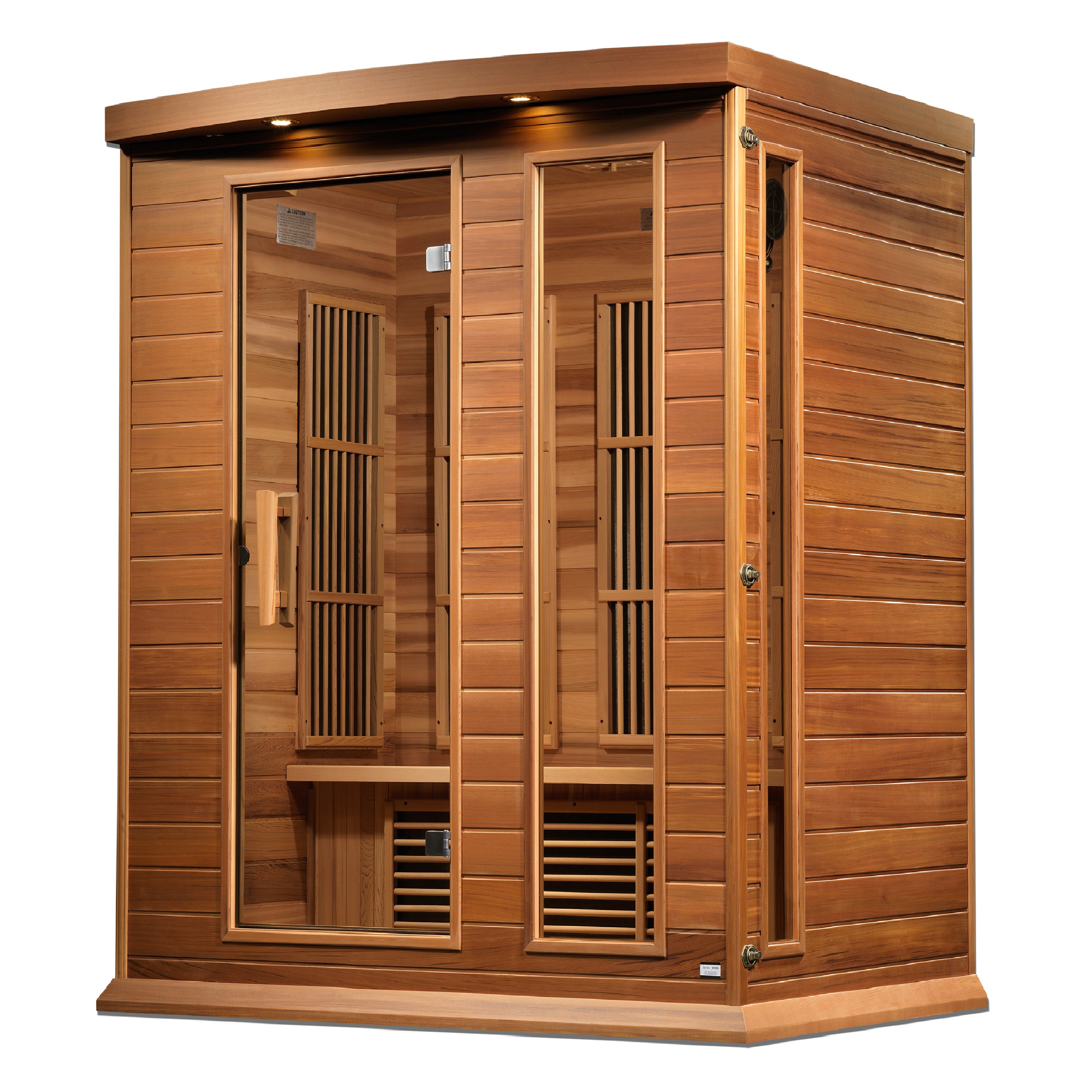 Maxxus 3-Person Low EMF FAR Infrared Sauna - Canadian Red Cedar | Maxxus Sauna