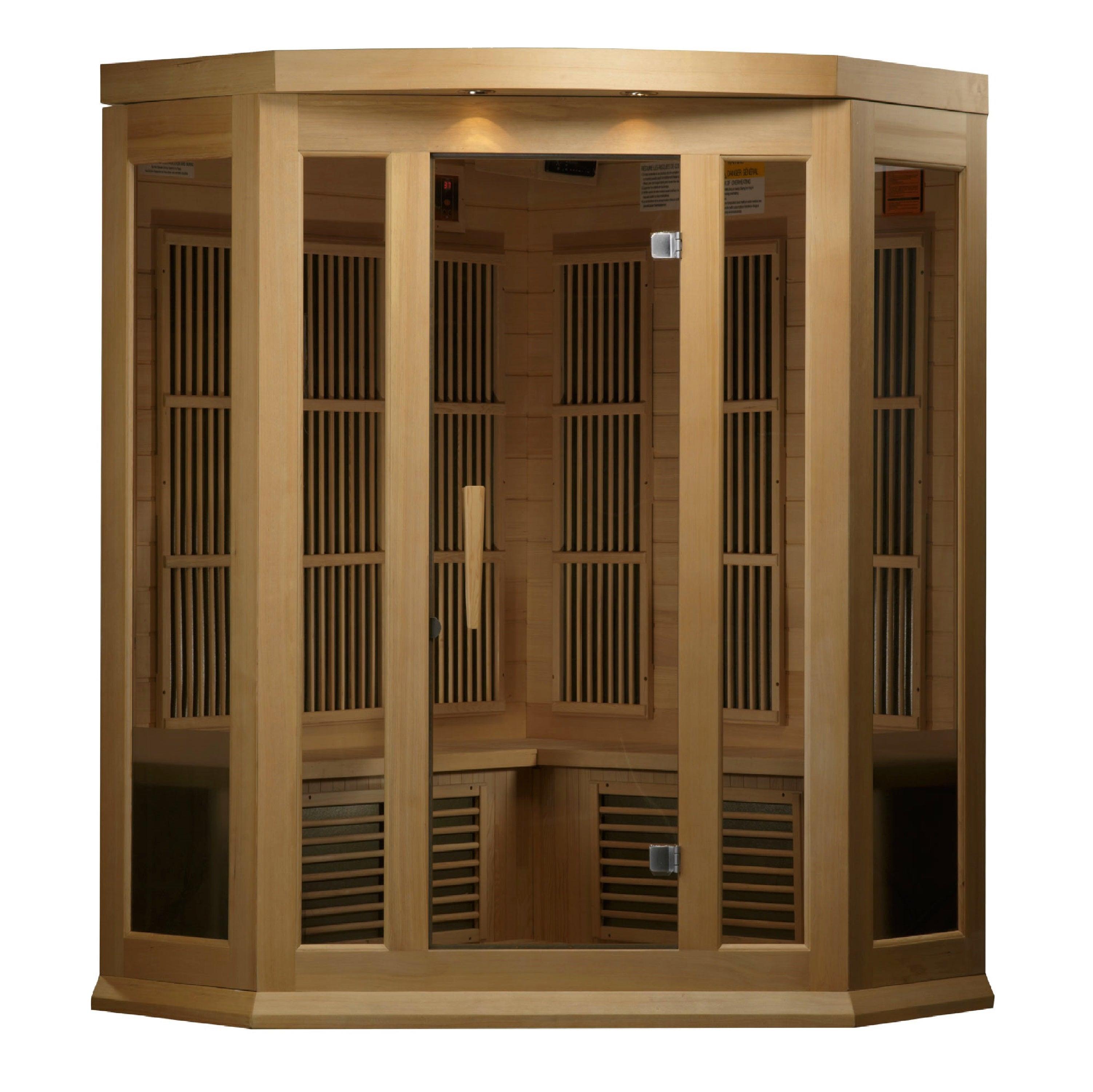 Maxxus Low EMF FAR Infrared Sauna – Canadian Hemlock (3-Person Capacity)