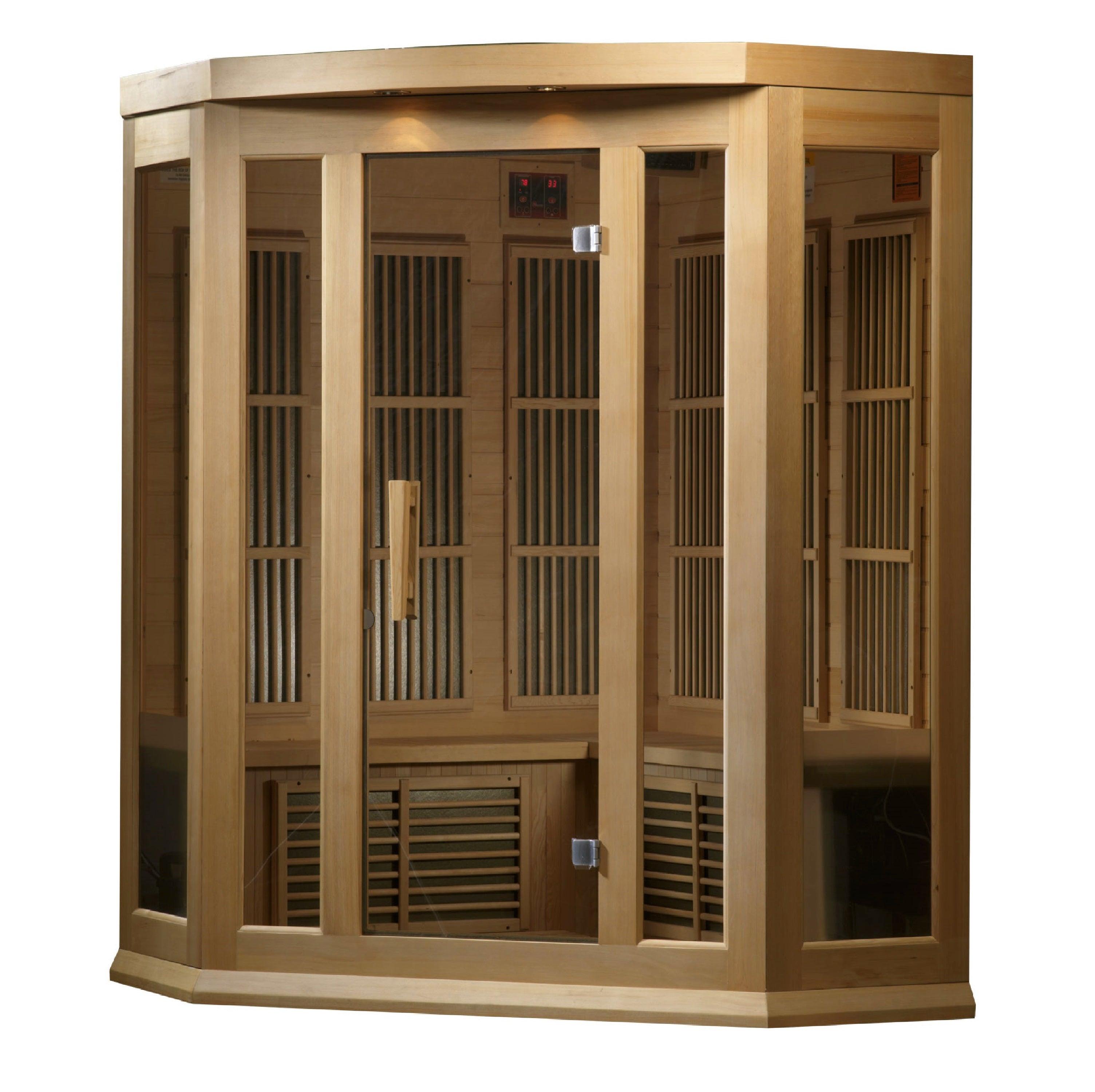 Maxxus Low EMF FAR Infrared Sauna – Canadian Hemlock (3-Person Capacity)