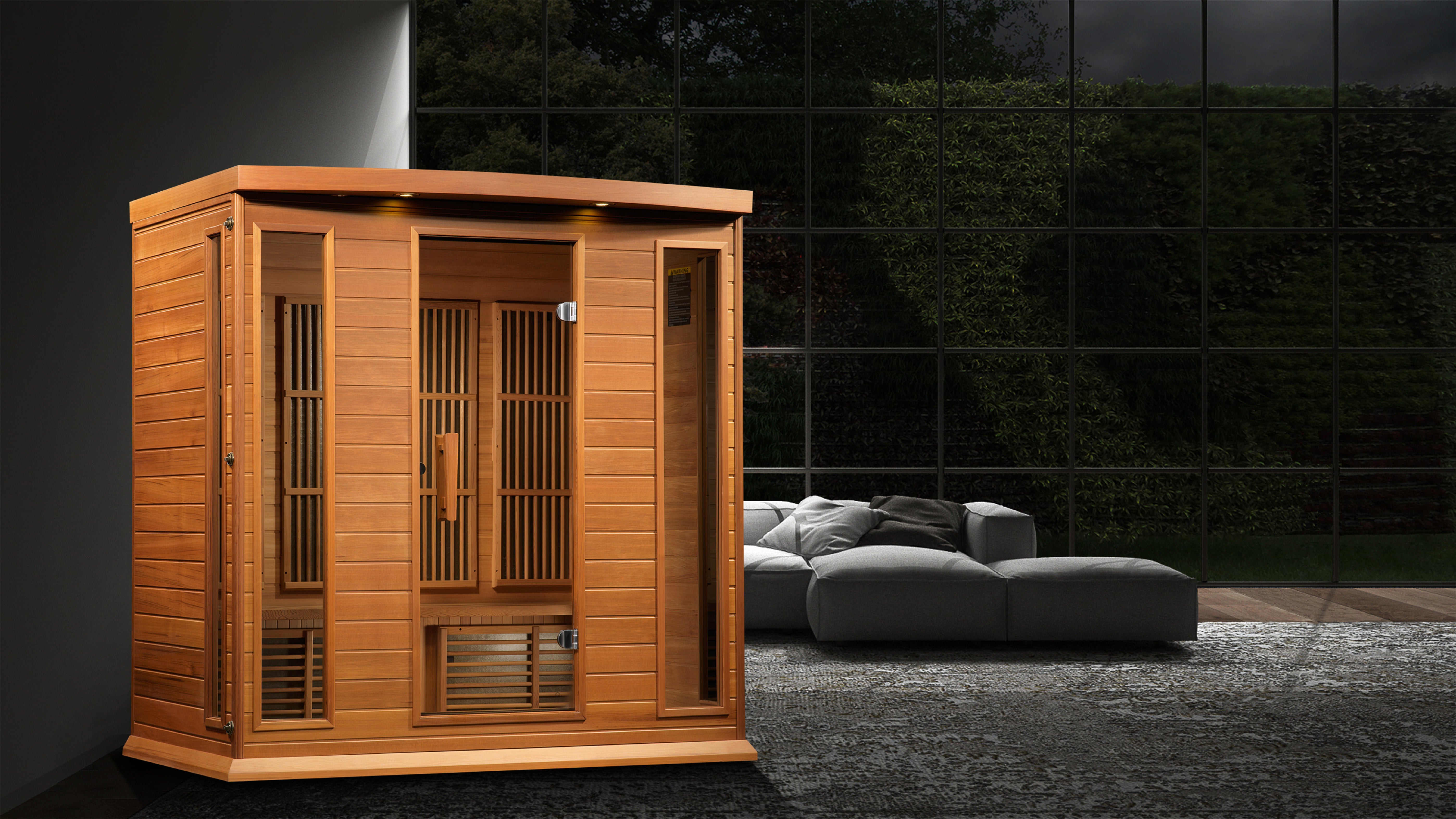 Maxxus 4-Person Low EMF FAR Infrared Sauna – Canadian Red Cedar